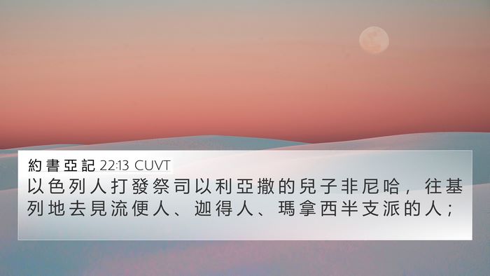 約 書 亞 記 22:13 CUVT Bible Verse Image