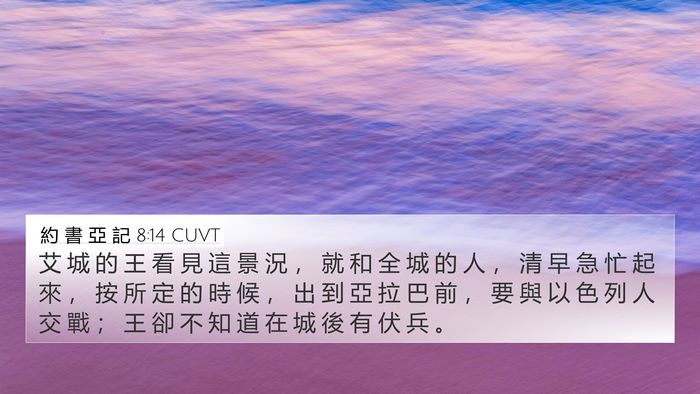 約 書 亞 記 8:14 CUVT Bible Verse Image