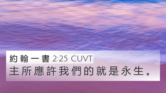 約 翰 一 書 2:25 CUVT Bible Verse Image