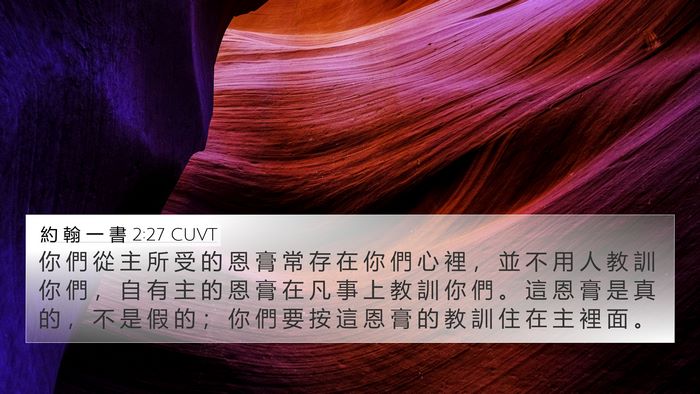 約 翰 一 書 2:27 CUVT Bible Verse Image
