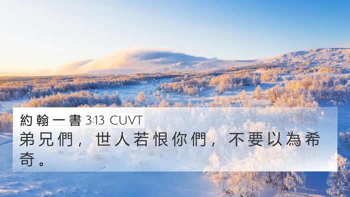 約 翰 一 書 3:13 CUVT Bible Verse Image