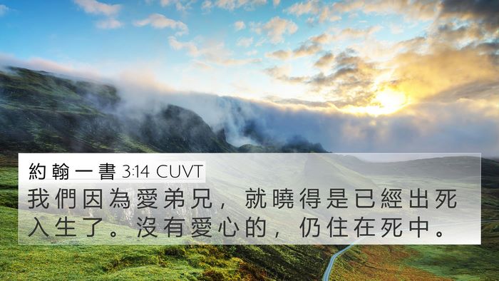 約 翰 一 書 3:14 CUVT Bible Verse Image