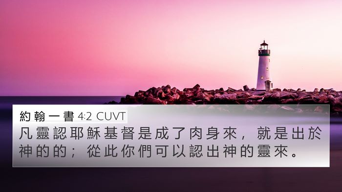 約 翰 一 書 4:2 CUVT Bible Verse Image
