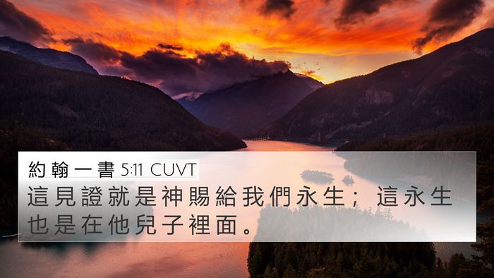 約 翰 一 書 5:11 CUVT Bible Verse Image