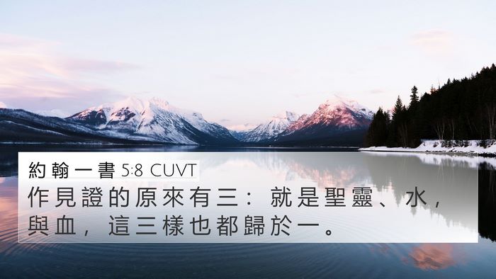 約 翰 一 書 5:8 CUVT 4K Wallpaper - 作 見 證 的 原 來 有 三 ： 就 是 聖 - 4K Wallpaper Bible Verse