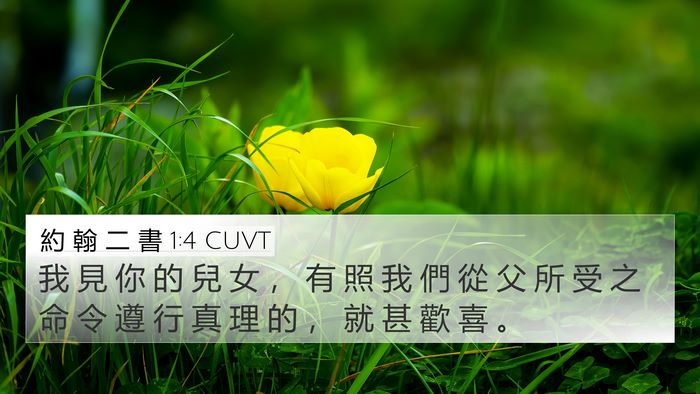 約 翰 二 書 1:4 CUVT Bible Verse Image