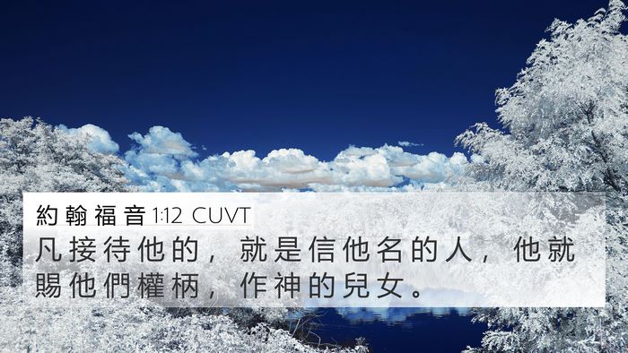 約 翰 福 音 1:12 CUVT Bible Verse Image