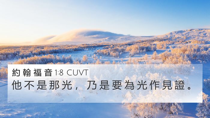 約 翰 福 音 1:8 CUVT Bible Verse Image