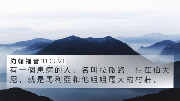 約 翰 福 音 11:1 CUVT Bible Verse Image