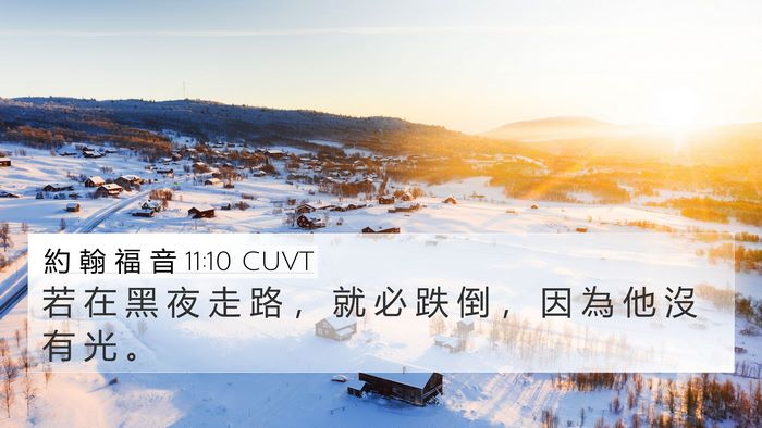 約 翰 福 音 11:10 CUVT Bible Verse Image