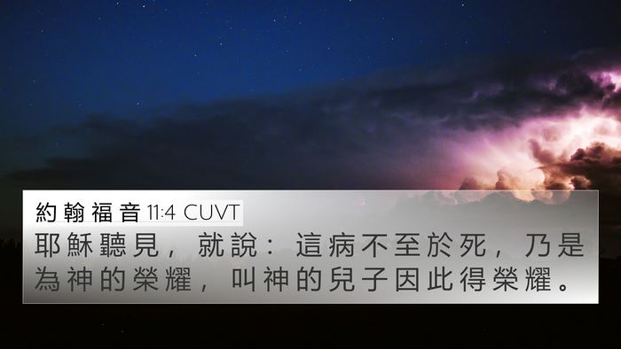 約 翰 福 音 11:4 CUVT Bible Verse Image