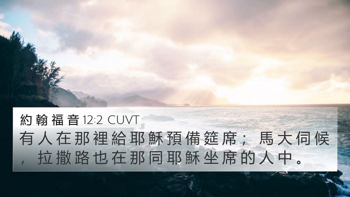 約 翰 福 音 12:2 CUVT Bible Verse Image