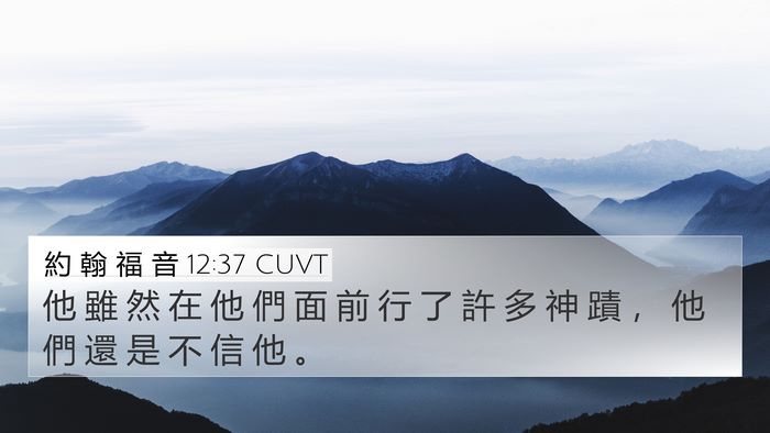 約 翰 福 音 12:37 CUVT Bible Verse Image