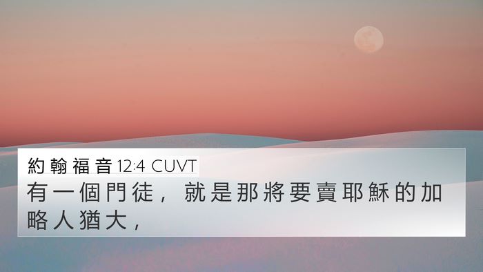 約 翰 福 音 12:4 CUVT Bible Verse Image