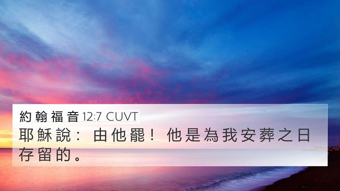 約 翰 福 音 12:7 CUVT Bible Verse Image