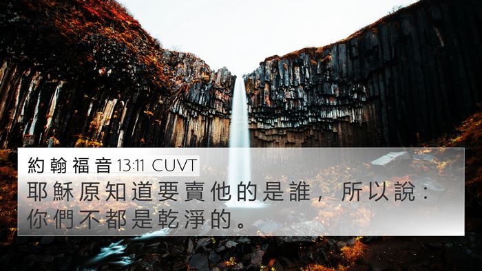 約 翰 福 音 13:11 CUVT Bible Verse Image