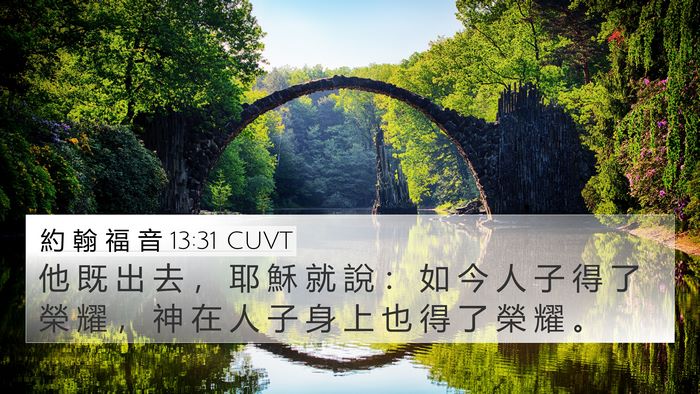 約 翰 福 音 13:31 CUVT Bible Verse Image