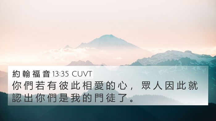 約 翰 福 音 13:35 CUVT Bible Verse Image