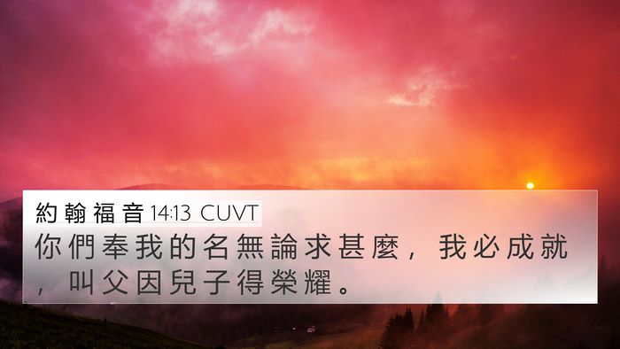 約 翰 福 音 14:13 CUVT Bible Verse Image