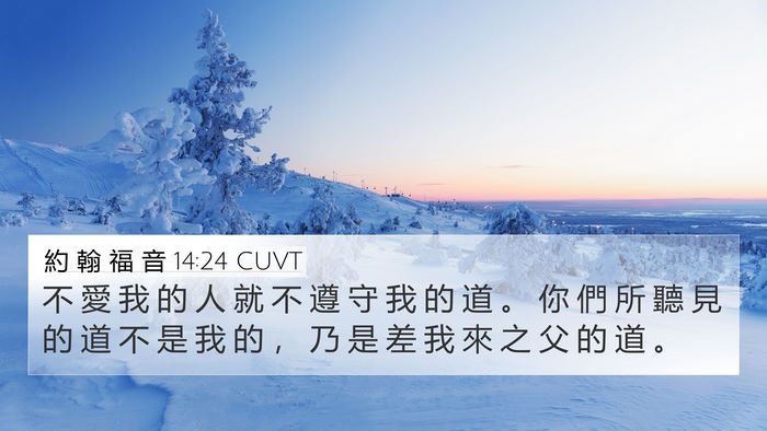 約 翰 福 音 14:24 CUVT Bible Verse Image