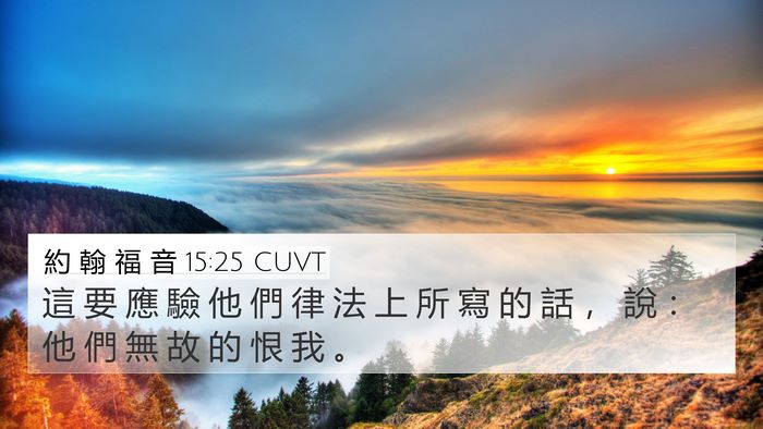 約 翰 福 音 15:25 CUVT Bible Verse Image