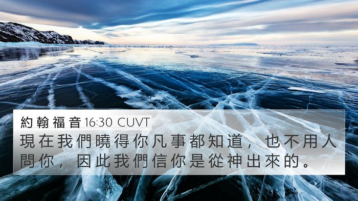 約 翰 福 音 16:30 CUVT Bible Verse Image