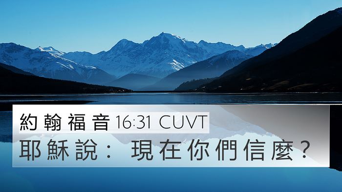 約 翰 福 音 16:31 CUVT 4K Wallpaper - 耶 穌 說 ： 現 在 你 們 信 麼 - 4K Wallpaper Bible Verse