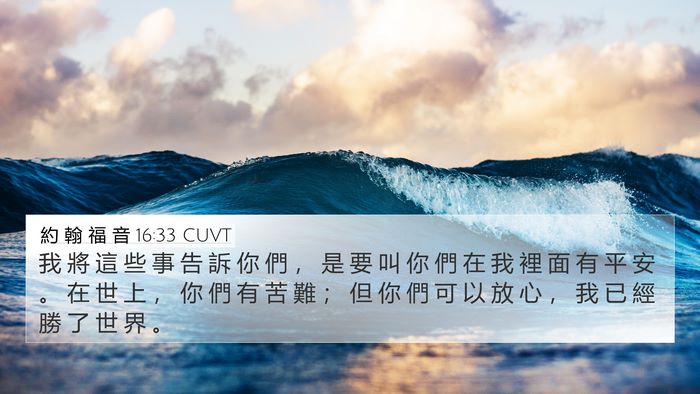 約 翰 福 音 16:33 CUVT Bible Verse Image