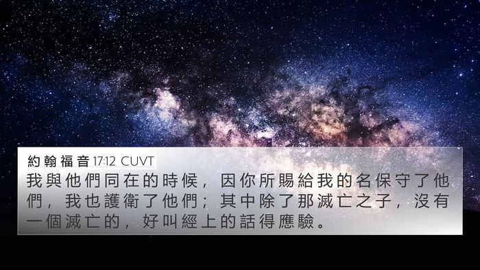 約 翰 福 音 17:12 CUVT Bible Verse Image
