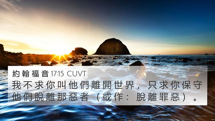 約 翰 福 音 17:15 CUVT Bible Verse Image