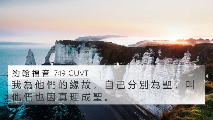 約 翰 福 音 17:19 CUVT 4K Wallpaper - 我 為 他 們 的 緣 故 ， 自 己 分 別 - 4K Wallpaper Bible Verse