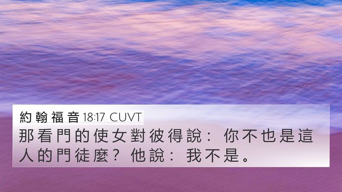 約 翰 福 音 18:17 CUVT Bible Verse Image