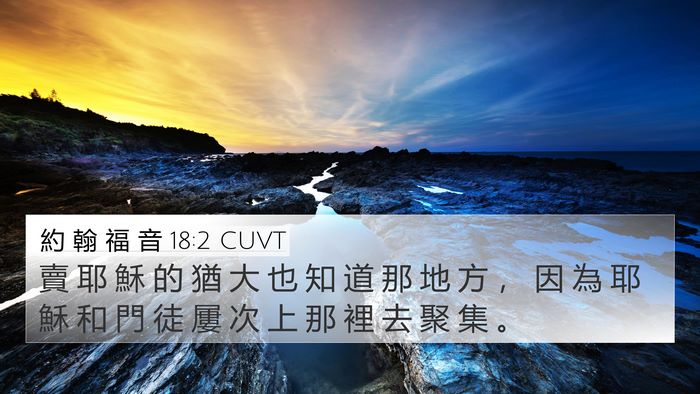約 翰 福 音 18:2 CUVT 4K Wallpaper - 賣 耶 穌 的 猶 大 也 知 道 那 地 方 - 4K Wallpaper Bible Verse