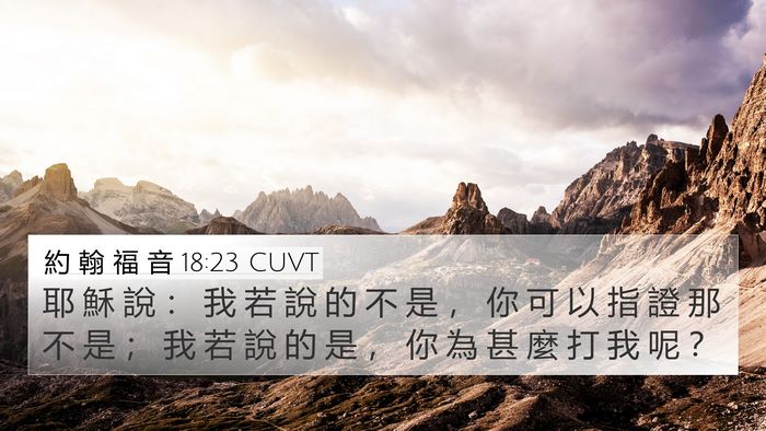 約 翰 福 音 18:23 CUVT 4K Wallpaper - 耶 穌 說 ： 我 若 說 的 不 是 ， 你 - 4K Wallpaper Bible Verse