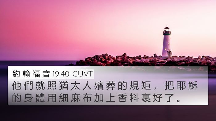 約 翰 福 音 19:40 CUVT Bible Verse Image