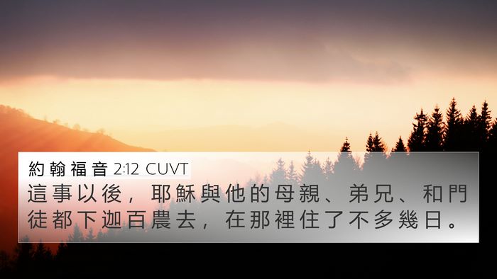 約 翰 福 音 2:12 CUVT Bible Verse Image