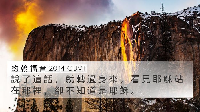 約 翰 福 音 20:14 CUVT Bible Verse Image