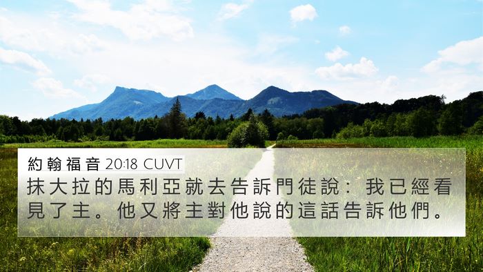 約 翰 福 音 20:18 CUVT Bible Verse Image