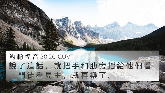 約 翰 福 音 20:20 CUVT Bible Verse Image