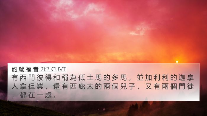 約 翰 福 音 21:2 CUVT Bible Verse Image