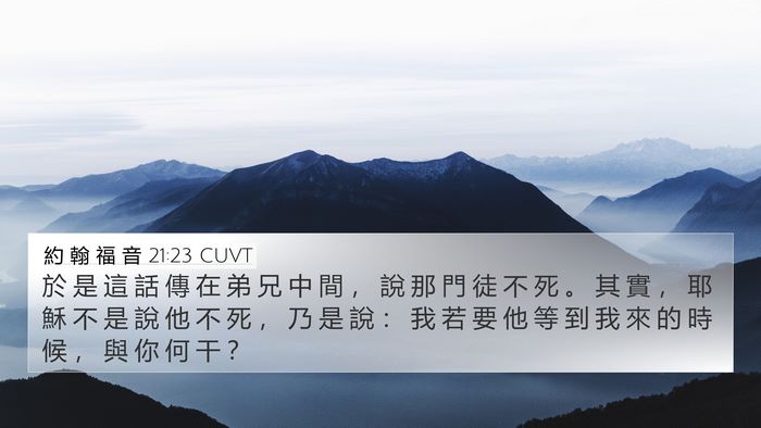 約 翰 福 音 21:23 CUVT Bible Verse Image
