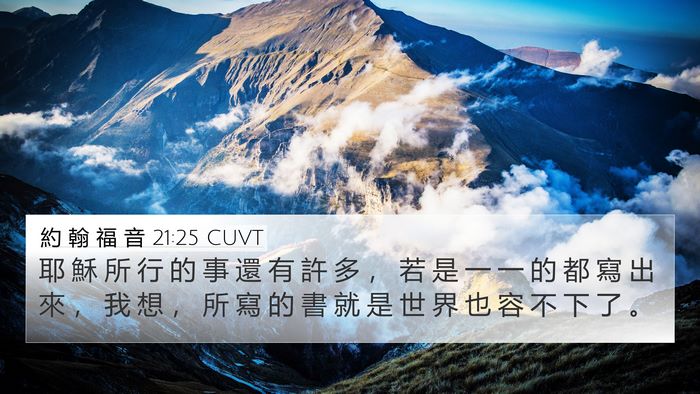 約 翰 福 音 21:25 CUVT Bible Verse Image