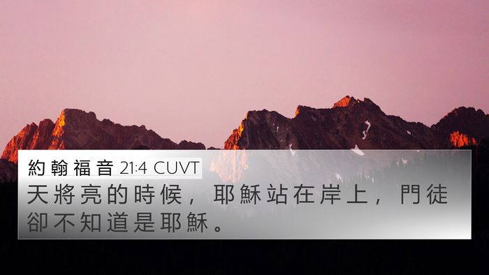 約 翰 福 音 21:4 CUVT Bible Verse Image