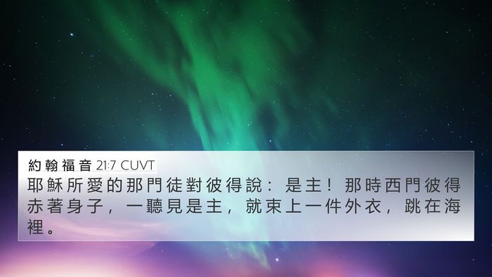 約 翰 福 音 21:7 CUVT Bible Verse Image