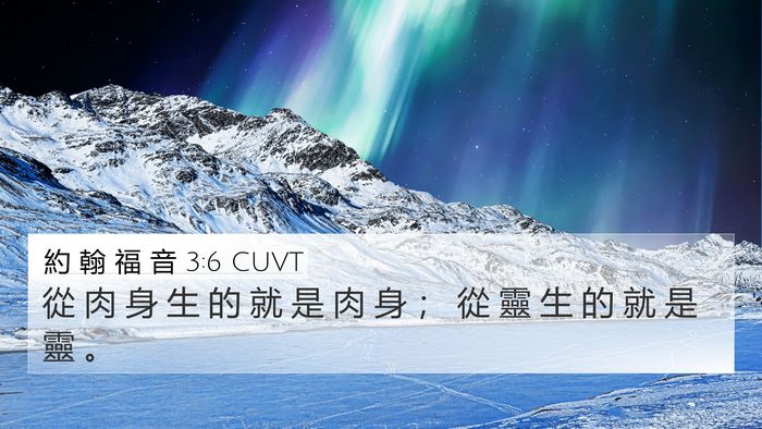 約 翰 福 音 3:6 CUVT Bible Verse Image