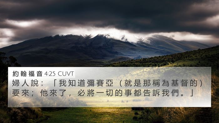 約 翰 福 音 4:25 CUVT Bible Verse Image