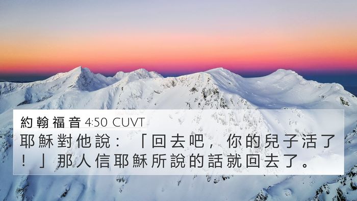 約 翰 福 音 4:50 CUVT Bible Verse Image