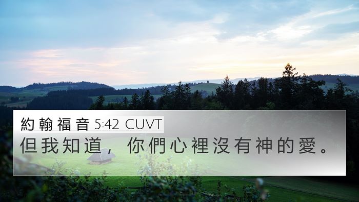 約 翰 福 音 5:42 CUVT Bible Verse Image