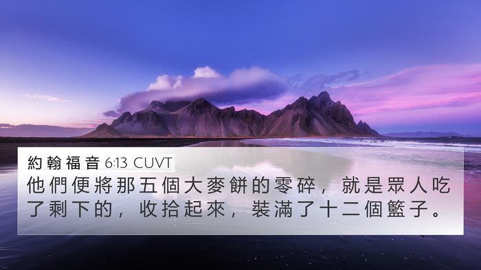 約 翰 福 音 6:13 CUVT Bible Verse Image