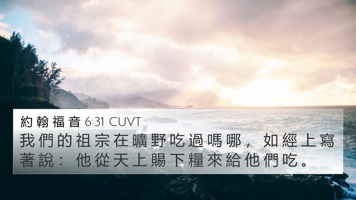 約 翰 福 音 6:31 CUVT Bible Verse Image